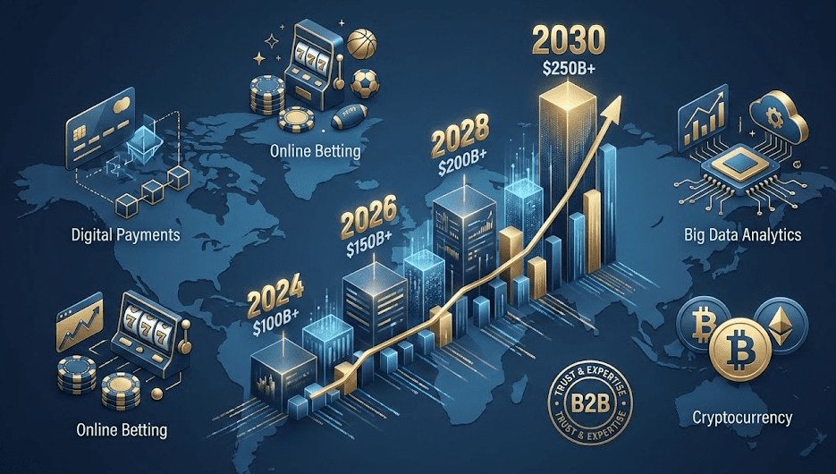 2024년부터 2030년까지 우상향하는 성장 그래프